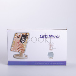 Зеркало настольное с LED подсветкой косметическое для макияжа на ножке гибкое USB зеркало на подставке красивое Белое Надійний вибір Jooki