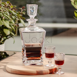 Декантер для віскі 1 літр г 11×11×28 см із пробкою HP-19-34  Jooki