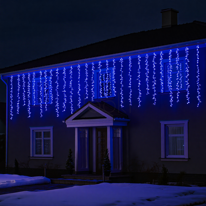 Вулична гірлянда Бахрома 36 м 600 LED білий провід Синій 36MWBL Надійний вибір Jooki