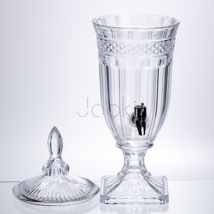 Лимонадниця Topaz Crystal 2 літри з краном HP-19-292 глечик диспенсер для води і напоїв прозорий  Jooki