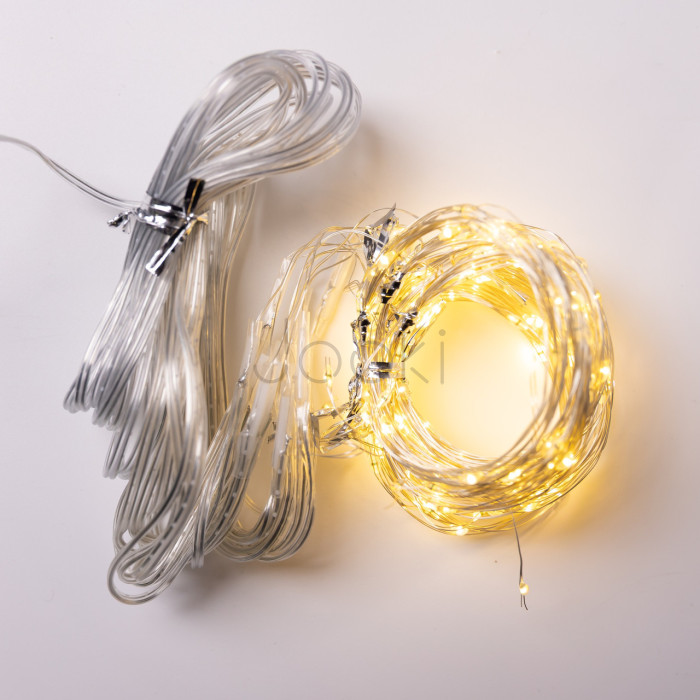 Гирлянда-штора Роса 300 LED 10 нитей 3*3 м USB GarlandoPro USB173308Y  Jooki