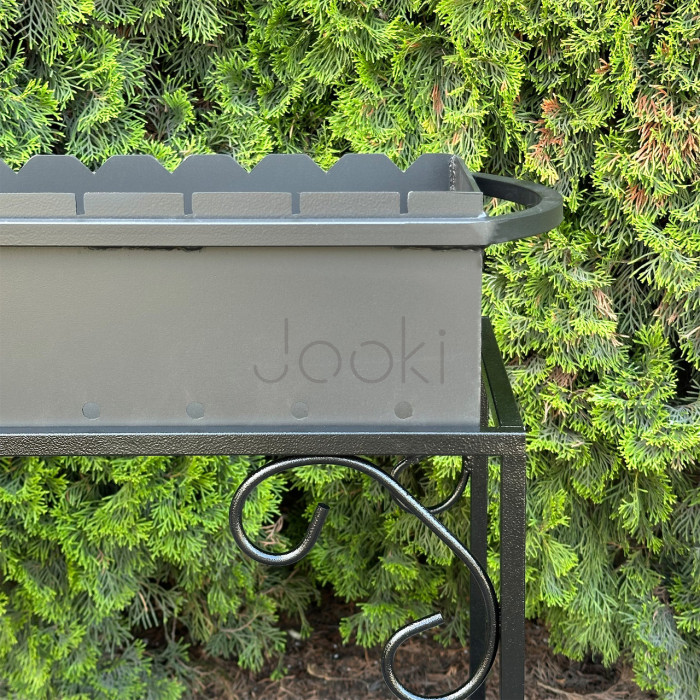 Мангал Jooki Гефест на 12 шампуров 3мм на дровнице