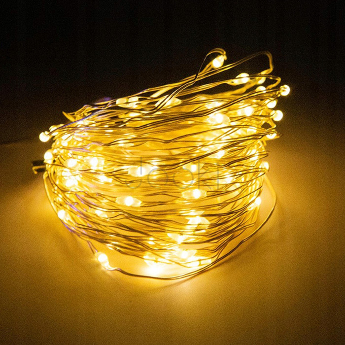 Сонячна гірлянда 32 метри, 300 LED-лампочок, тепле світло, 6Вт, IP44, MasterLED