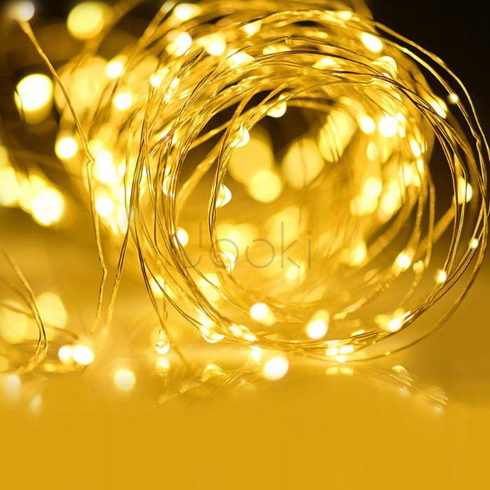 Сонячна гірлянда 32 метри, 300 LED-лампочок, тепле світло, 6Вт, IP44, MasterLED