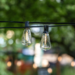 Солнечная садовая гирлянда 40 LED-фонариков+2шт в подарок, 14,5 м, теплый свет 2700 K, IP44, с пультом, солнечной и USB-зарядкой, Lumiled Pyris