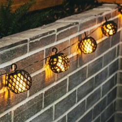 Уличная гирлянда 20 декоративных фонариков с эффектом пламени, SuperLED Flame Lantern