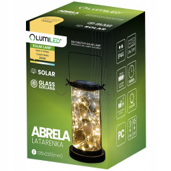 Високий настільно-підвісний декоративний LED ліхтар Lumiled Abrela - світильник із теплим світлом 3000 K, IP44, датчик сутінків