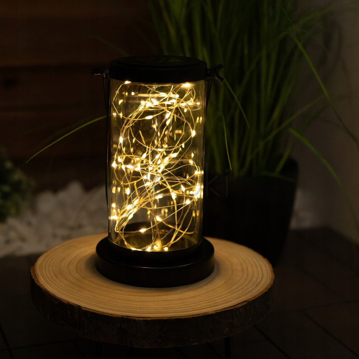 Високий настільно-підвісний декоративний LED ліхтар Lumiled Abrela - світильник із теплим світлом 3000 K, IP44, датчик сутінків