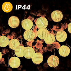 Декоративна сонячна гірлянда Lumiled Risa — 20 LED-ліхтариків, довжина 7,59 м, тепле біле світло 3000 K, IP44, вбудований датчик сутінків