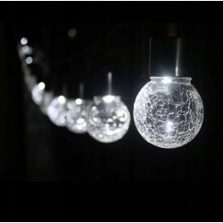 Солнечный стеклянный подвесной шар, набор 6шт — декоративное LED освещение для сада и террасы, SuperLED