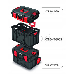 Профессиональный набор инструментов для ящиков X BLOCK PRO set Kistenberg KXBS6040100 — модульная система на колесах с алюминиевыми рейками и уплотнением IP55, 546 x 380 x 970 мм