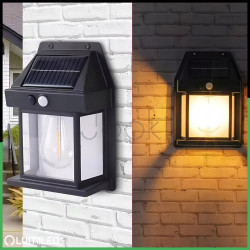Солнечный настенный LED-светильник Lumiled серии Dona — теплый белый свет 3000K, с датчиком движения и сумерек, IP44
