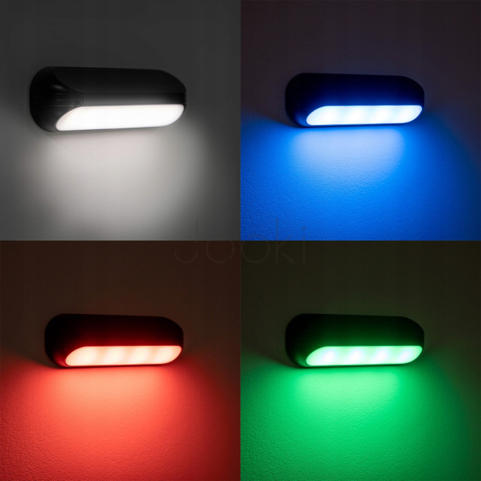 Солнечный фасадный RGBW светильник Lumiled Keos — уличный садовый настенный светодиодный светильник, 2 режима, IP65