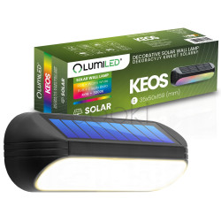 Солнечный фасадный RGBW светильник Lumiled Keos — уличный садовый настенный светодиодный светильник, 2 режима, IP65