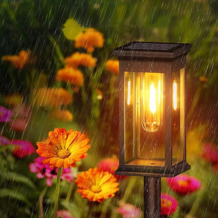 Лампа солнечная садовая LED на ножке для освещения троп, SuperLED, набор 6шт