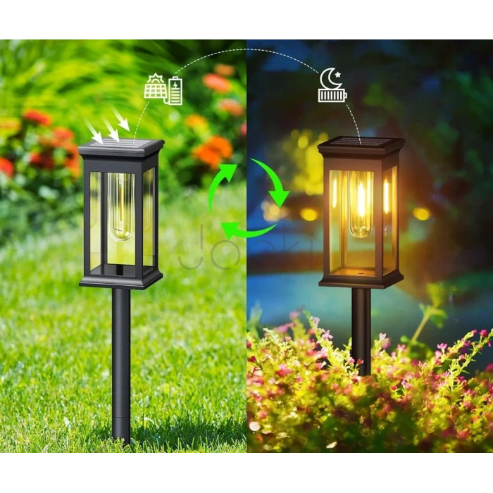 Лампа солнечная садовая LED на ножке для освещения троп, SuperLED, набор 6шт