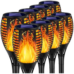 Сонячна садова LED лампа факел 8шт Flami SuperLED з ефектом полум’я