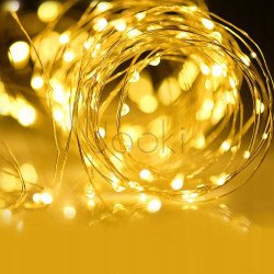 Солнечная гирлянда 42 метра, 400 LED-лампочек, теплый свет, 8Вт, IP44, MasterLED