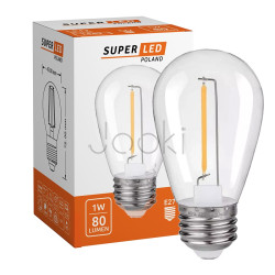 Садовая гирлянда 15м с 15 LED-лампами E27 прямая - декоративное освещение для сада, террасы, балкона, SuperLED
