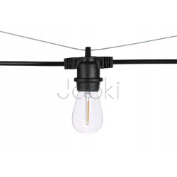 Садовая гирлянда 15м с 15 LED-лампами E27 прямая - декоративное освещение для сада, террасы, балкона, SuperLED