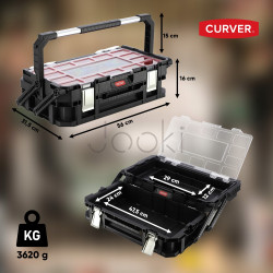 Ящик органайзер для инструментов консольный Keter Cantilever Connect 22″, 14л, 22 контейнера