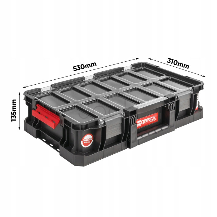 Органайзер QBRICK SYSTEM TWO Organizer Flex Plus, модульный, 14.3л, 530×310×130 мм