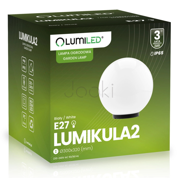 Садовый стеклянный светильник-шар Lumiled Lumikula2 30 см E27 IP65 — от сети, защищенный от воды и пыли