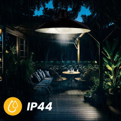 Солнечная подвесная LED-люстра для сада – светильник Lumiled Helia, нейтральный белый свет 4000K, пульт, датчик сумерек, IP44