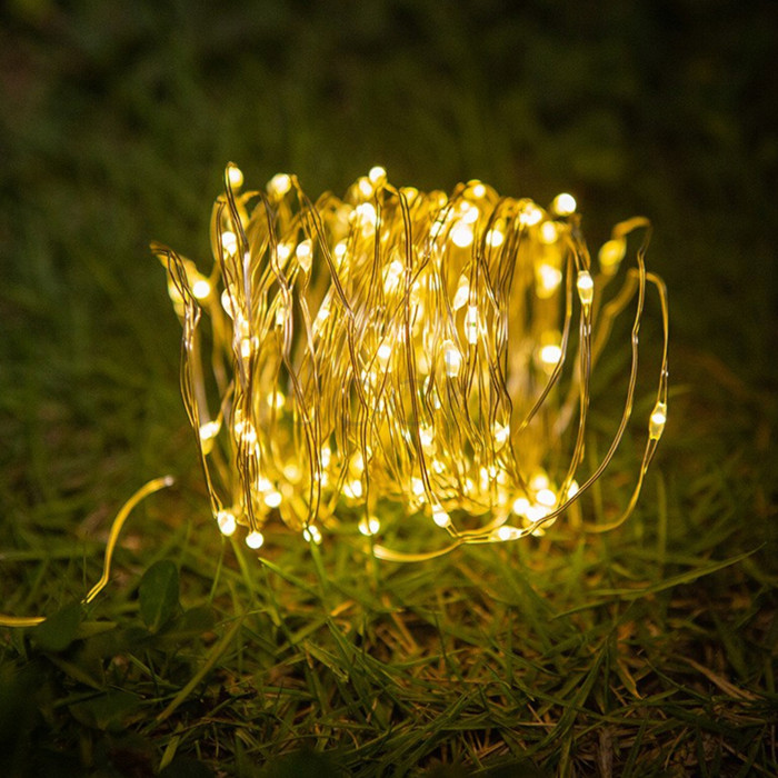 Сонячна гірлянда 52 метри, 500 LED-лампочок, тепле світло, 10Вт, IP44, MasterLED
