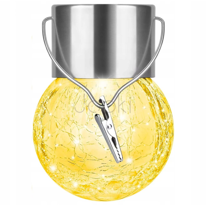 Подвесная фонарь-гирлянда SuperLED Solar LED Шар для сада на солнечной батарее 3000K, Теплый свет