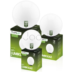 Садовий скляний світильник-куля Lumiled Lumikula2 40 см E27 IP65 — від мережі, захищений від води та пилу