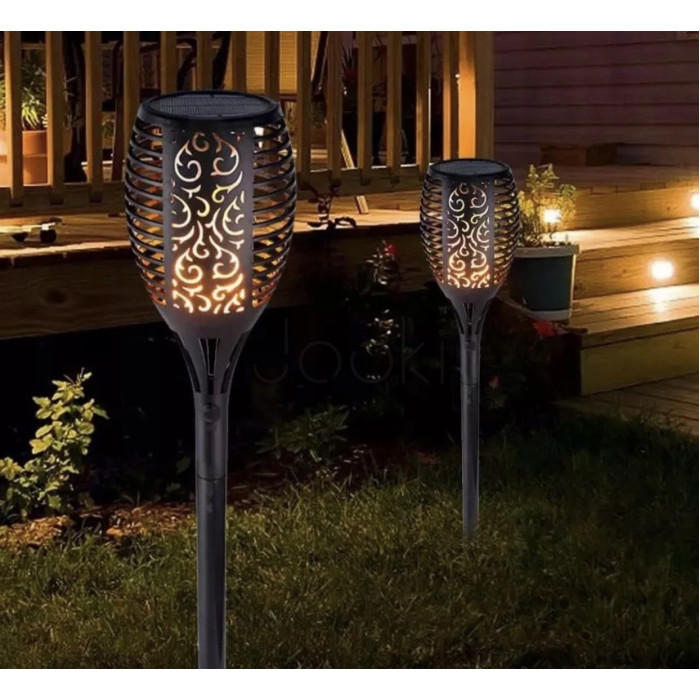 Солнечная садовая LED лампа-факел XXL Flami SuperLED с эффектом пламени, набор 2шт