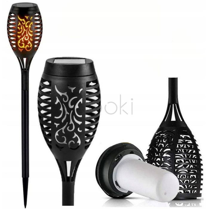Солнечная садовая LED лампа-факел XXL Flami SuperLED с эффектом пламени, набор 2шт