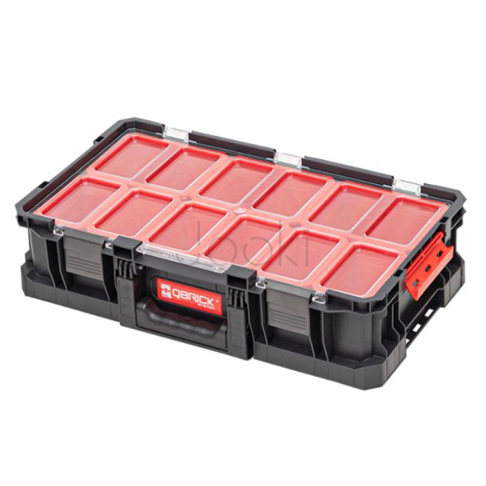 Набір ящиків для інструментів Qbrick System TWO Set Alu Vario — 3в1: візок + ящик + органайзер, металеві замки, модульна система