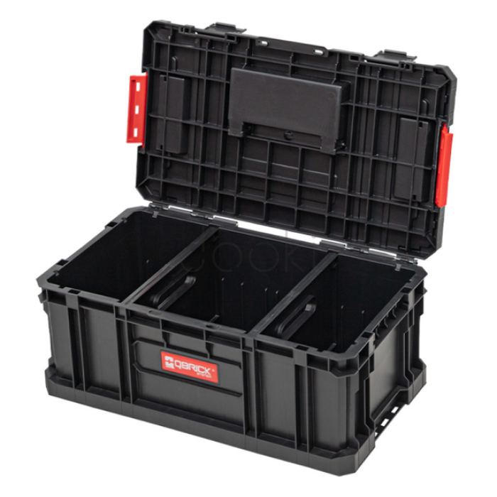 Набір ящиків для інструментів Qbrick System TWO Set Alu Vario — 3в1: візок + ящик + органайзер, металеві замки, модульна система