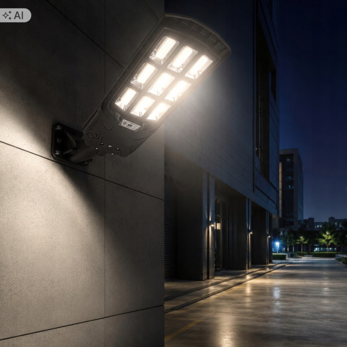 Уличный LED-светильник на солнечной батарее MasterLED REX 300W, с пультом и датчиком движения, IP65, 3 цвета света