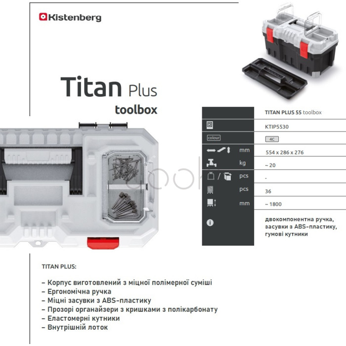 Ящик для инструмента Kistenberg Titan Plus KTIP5530-4C