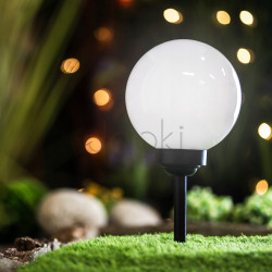 Садовый LED‑шар 25см на солнечной батарее — Lumiled Atris, холодный свет 6500K, IP44