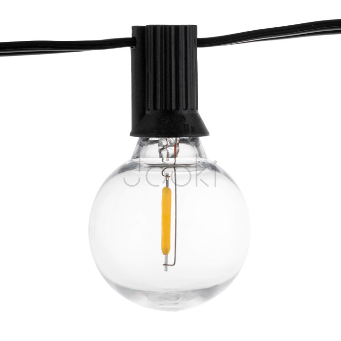 Садова гірлянда на 30 LED-ламп, 15,2 м, від мережі 230V, тепле світло 3000 K, IP44, з пультом та регулюванням яскравості, Lumiled Dollis