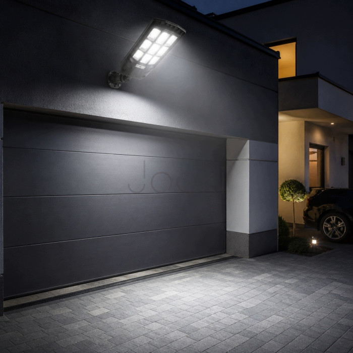 Вуличний LED-світильник на сонячній батареї MasterLED REX 400W, з пультом та датчиком руху, IP65, 3 кольори світла