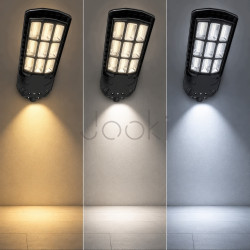 Вуличний LED-світильник на сонячній батареї MasterLED REX 400W, з пультом та датчиком руху, IP65, 3 кольори світла
