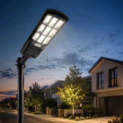 Вуличний LED-світильник на сонячній батареї MasterLED REX 400W, з пультом та датчиком руху, IP65, 3 кольори світла