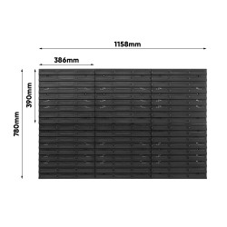 Панель для інструментів з тримачами та полицями Kistenberg 117х78см на 56 контейнерів