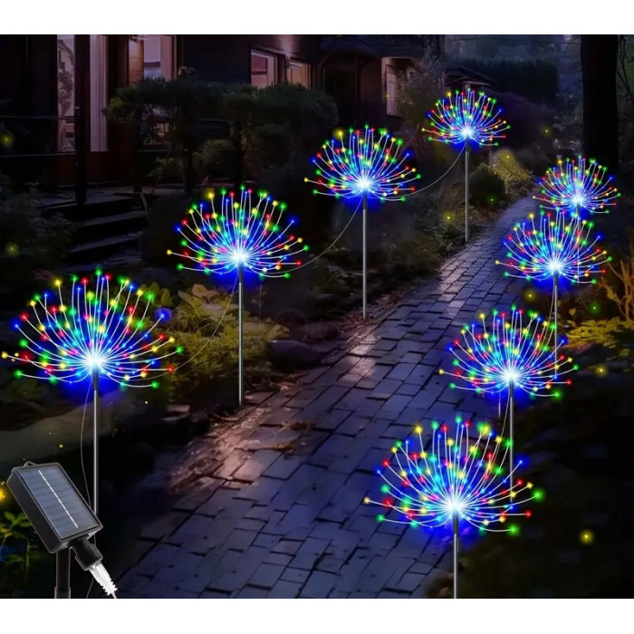 Комплект 4x сонячних ламп SuperLED "Деревце RGB" з пультом і USB