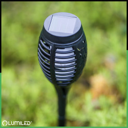 Садовая солнечная LED лампа факел с эффектом пламени, набор 4шт Lumiled серии Ignis