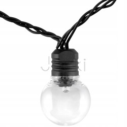 Наружная гирлянда на 50 LED-шариков, 8м, от сети 230V, теплый свет 3000 K, IP44, Lumiled Nessa