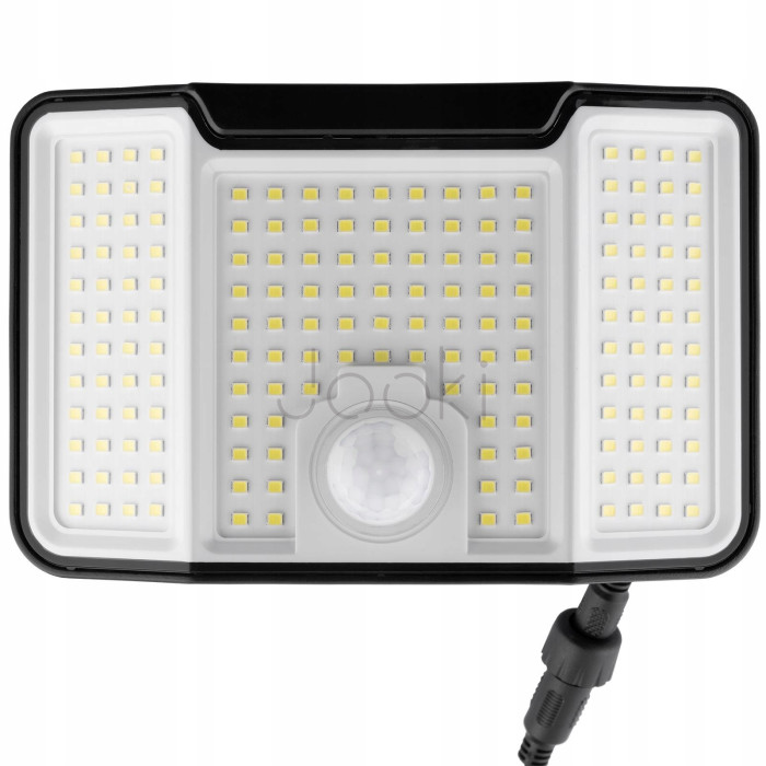 Сонячний LED‑прожектор Lumiled LENO 10 Вт широкий кут освітлення, з датчиком руху і сутінків — IP44, 800 лм, холодне біле світло 6500K