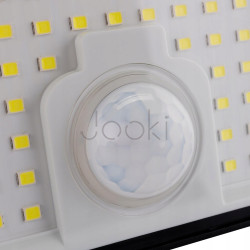 Сонячний LED‑прожектор Lumiled LENO 10 Вт широкий кут освітлення, з датчиком руху і сутінків — IP44, 800 лм, холодне біле світло 6500K