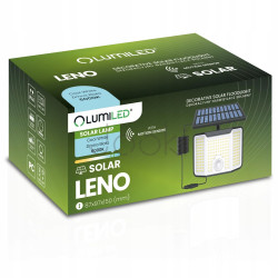 Сонячний LED‑прожектор Lumiled LENO 10 Вт широкий кут освітлення, з датчиком руху і сутінків — IP44, 800 лм, холодне біле світло 6500K