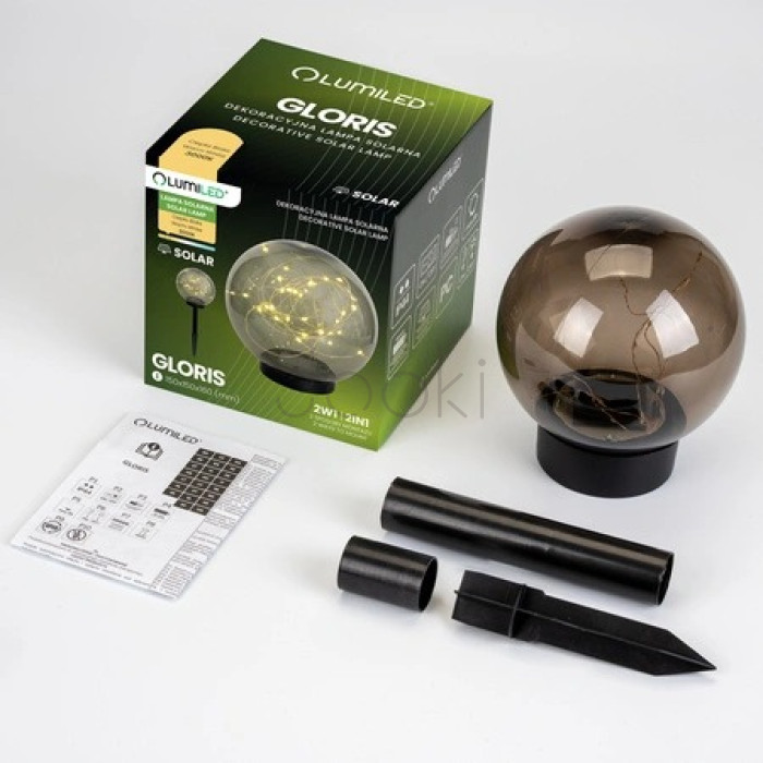 Садовий світильник-куля на сонячній батареї Lumiled GLORIS, 15 см, 3000K, IP44